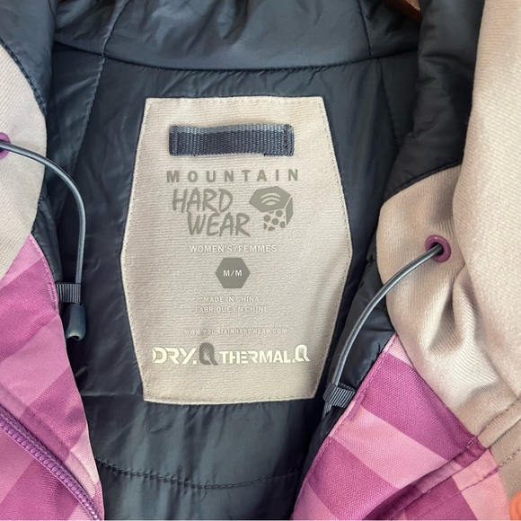 Mountain Hardwear Striped purple winter jacket/ski coat size medium - Picture 3 of 16